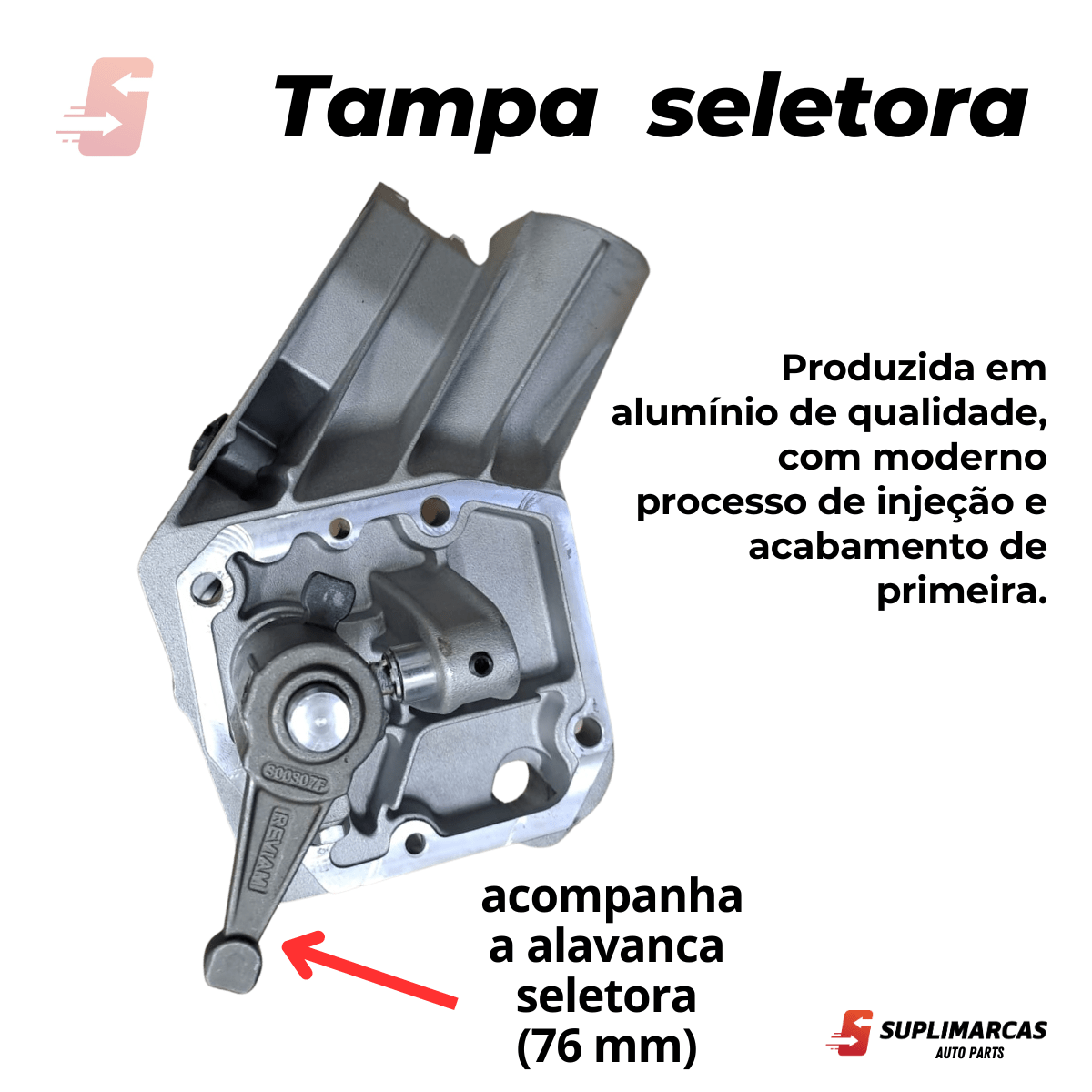 Tampa Seletora Cambio Completa Gm Agile Montana – com seletora de 76mm
