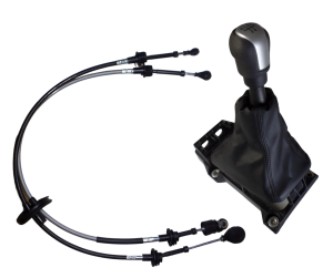 Alavanca de cambio com manopla cor prata e cabo duplo de marcha Classic Celta Prisma